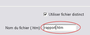 Choisir le rapport externe